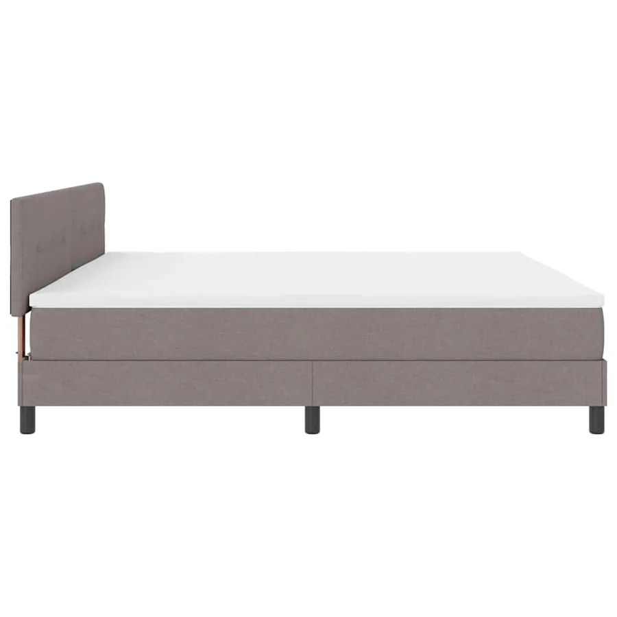 Lit à ressorts avec bandes LED Taupe 200 x 200 cm tissu - 9