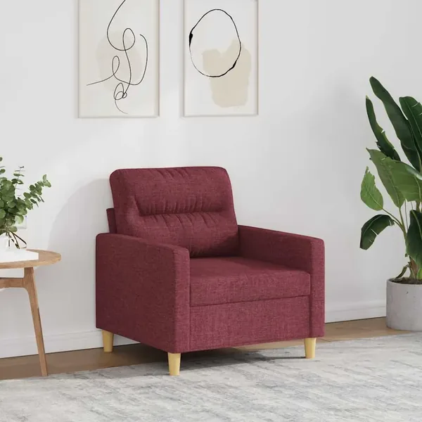 Fauteuil Rouge bordeaux 60 cm Tissu