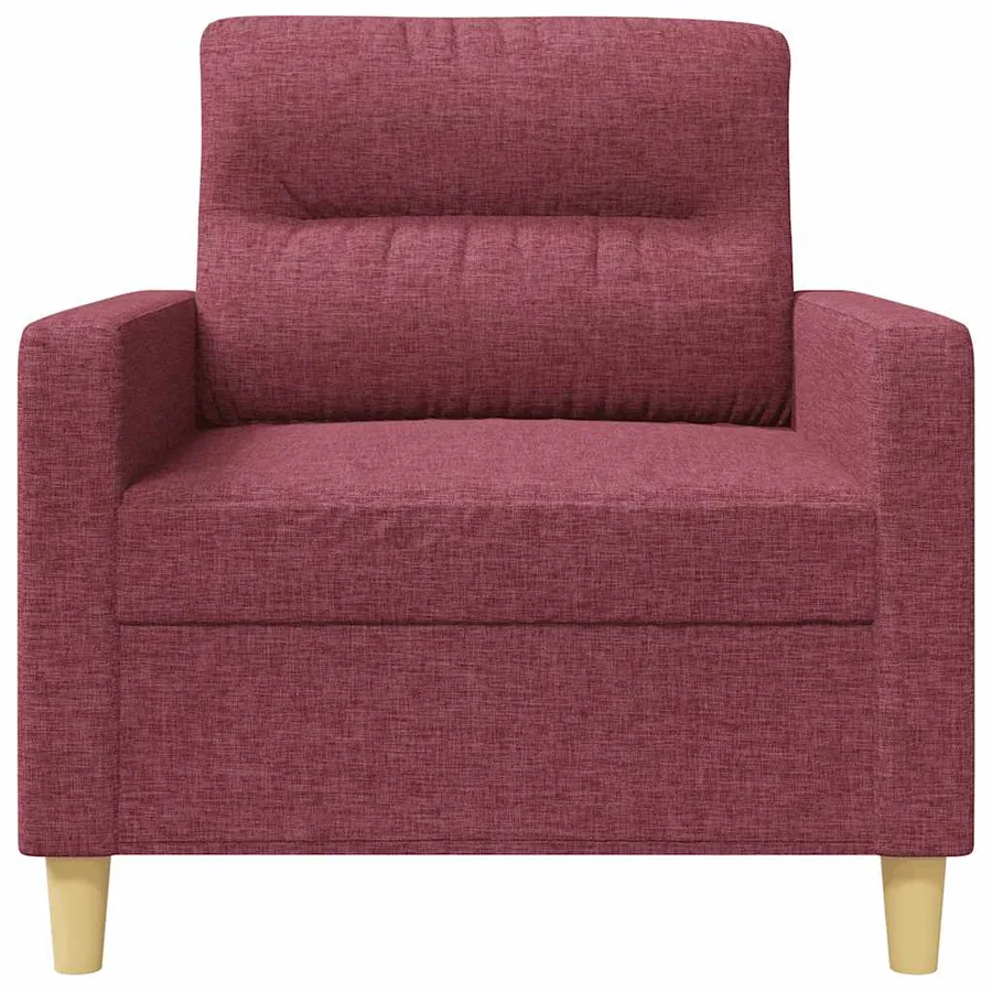 Fauteuil Rouge bordeaux 60 cm Tissu - 4