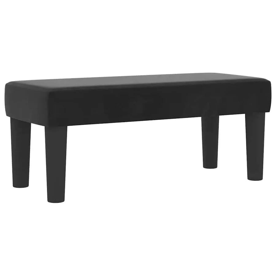 Lit à ressorts avec tête de lit Noir 200 x 80 cm Velours - 5