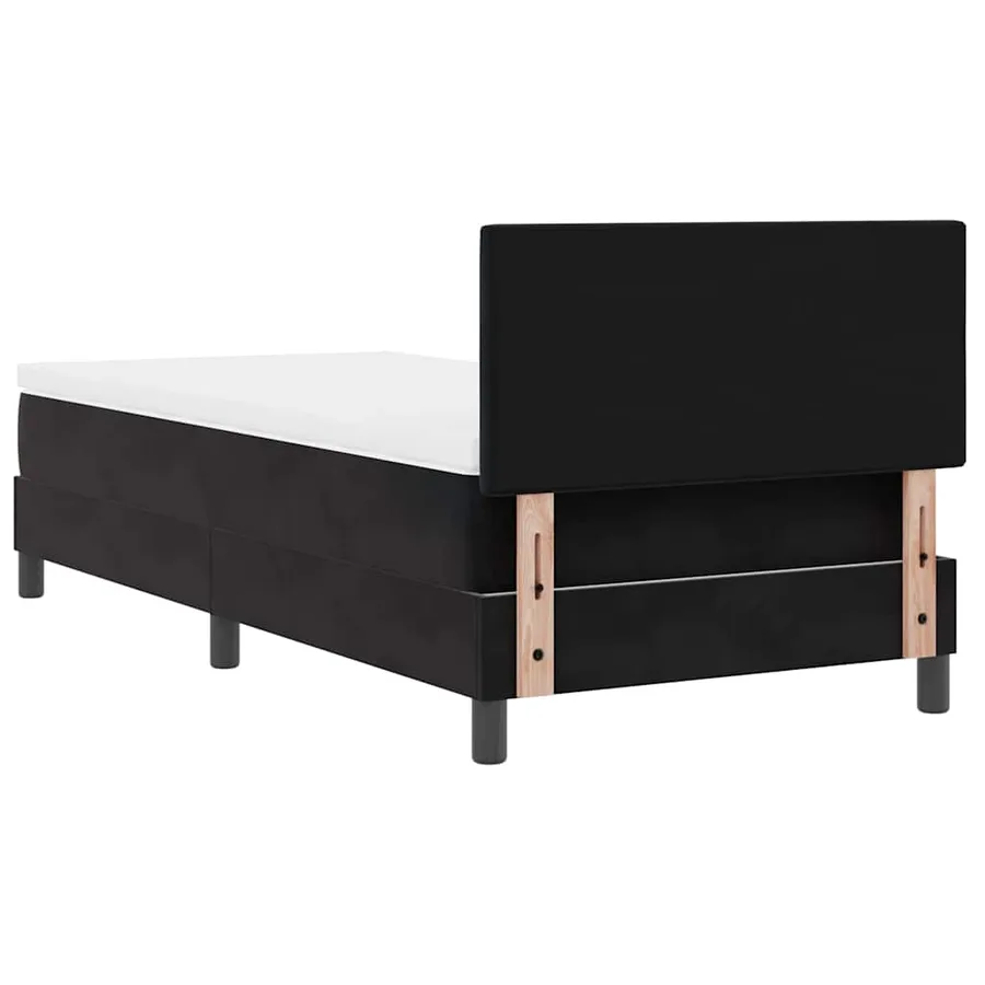 Lit à ressort LED avec bandes LED Noir 80 x 200 cm Velours - 10