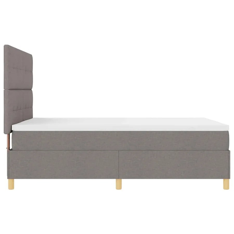 Lit à ressort LED avec tête de lit Taupe 140 x 190 cm tissu - 9