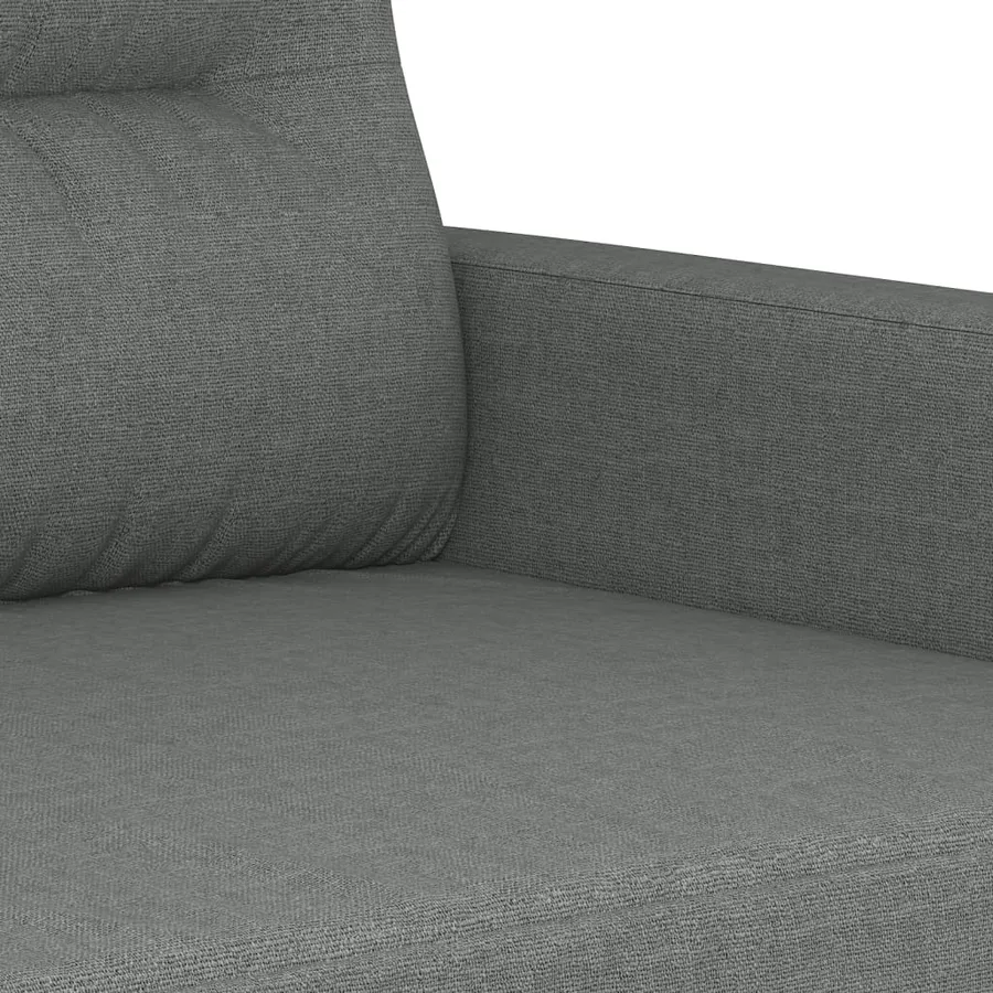 Ensemble de canapés 3 pcs avec coussins Gris foncé Tissu - 6