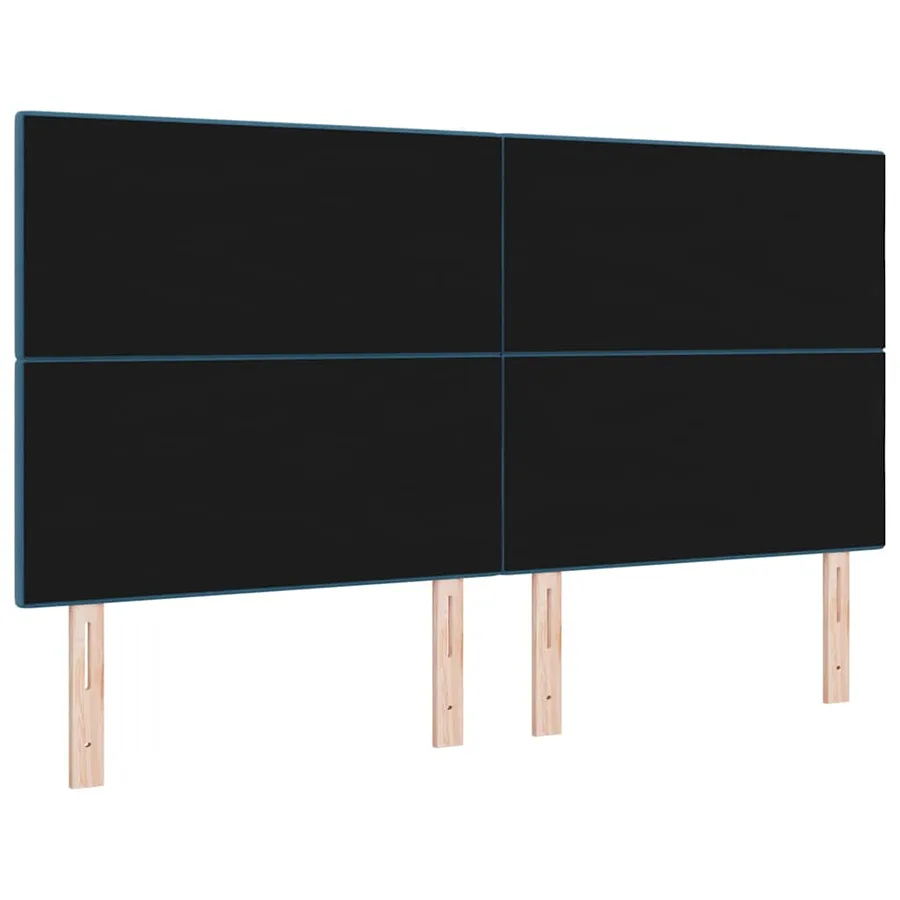 Tête de lit LED avec bandes LED Bleu 180 cm Velours - 7