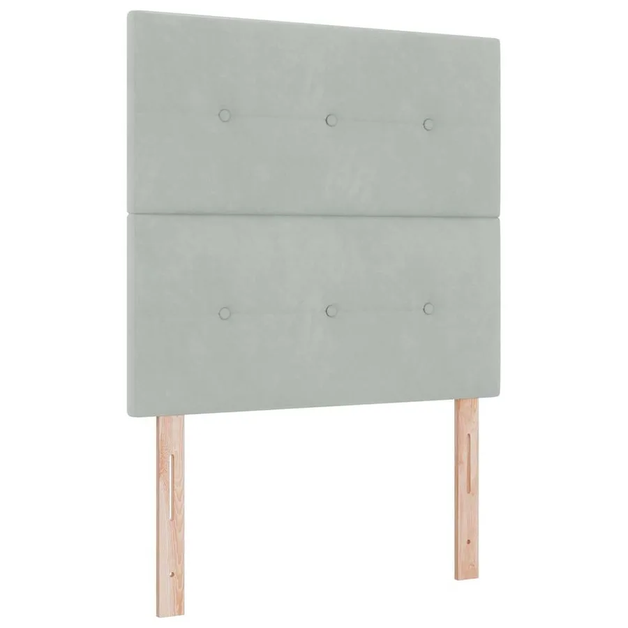 Tête de lit Gris clair 90 cm Velours - 2