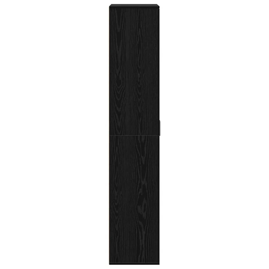 Buffet Chêne noir 80 x 35 x 180 cm Bois d'ingénierie - 6