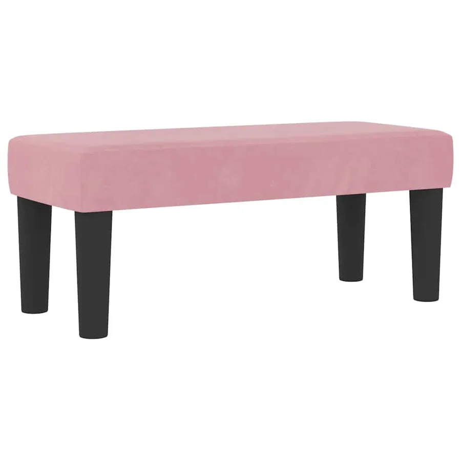 Lit à ressorts avec tête de lit Rose 200 x 100 cm Velours - 5