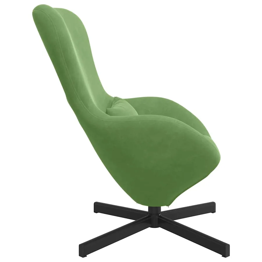 Fauteuil œuf Vert clair 63 x 73 x 90 cm Velours - 5