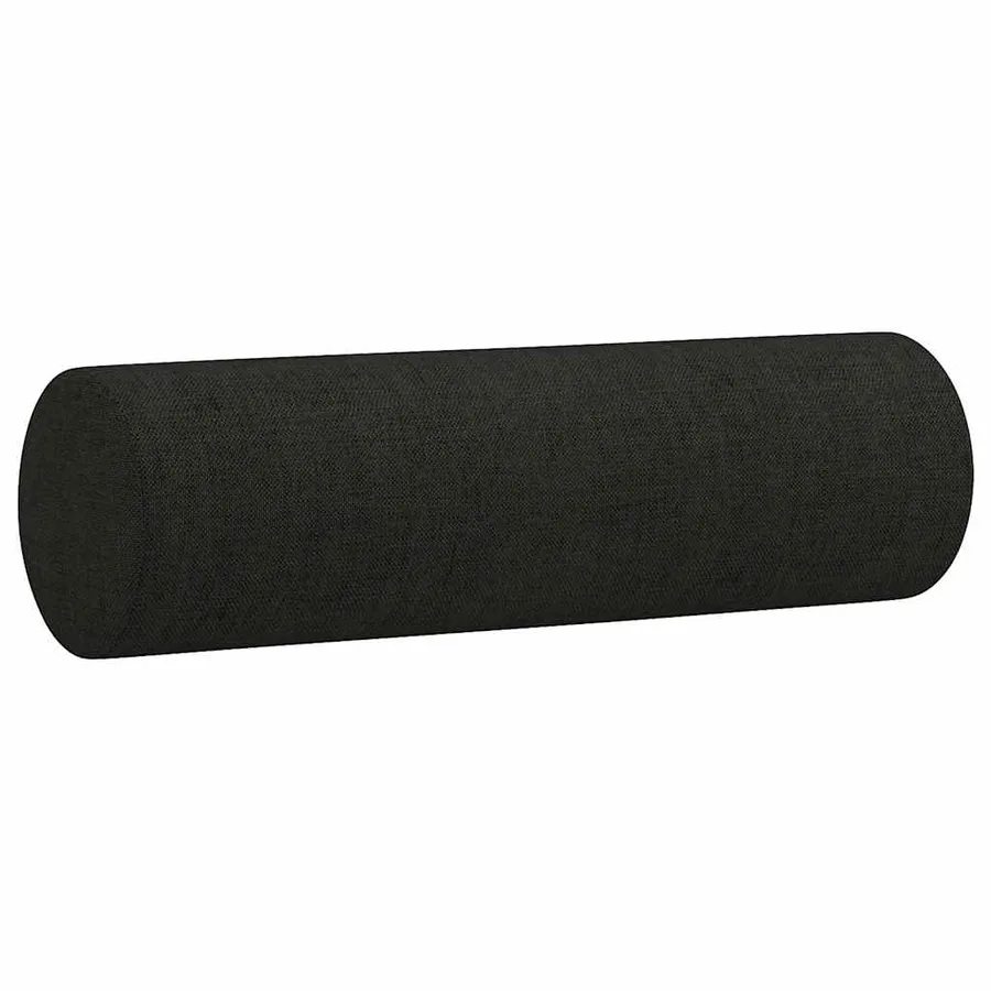 Canapé 2 places avec oreillers décoratifs noir 120 cm tissu - 6