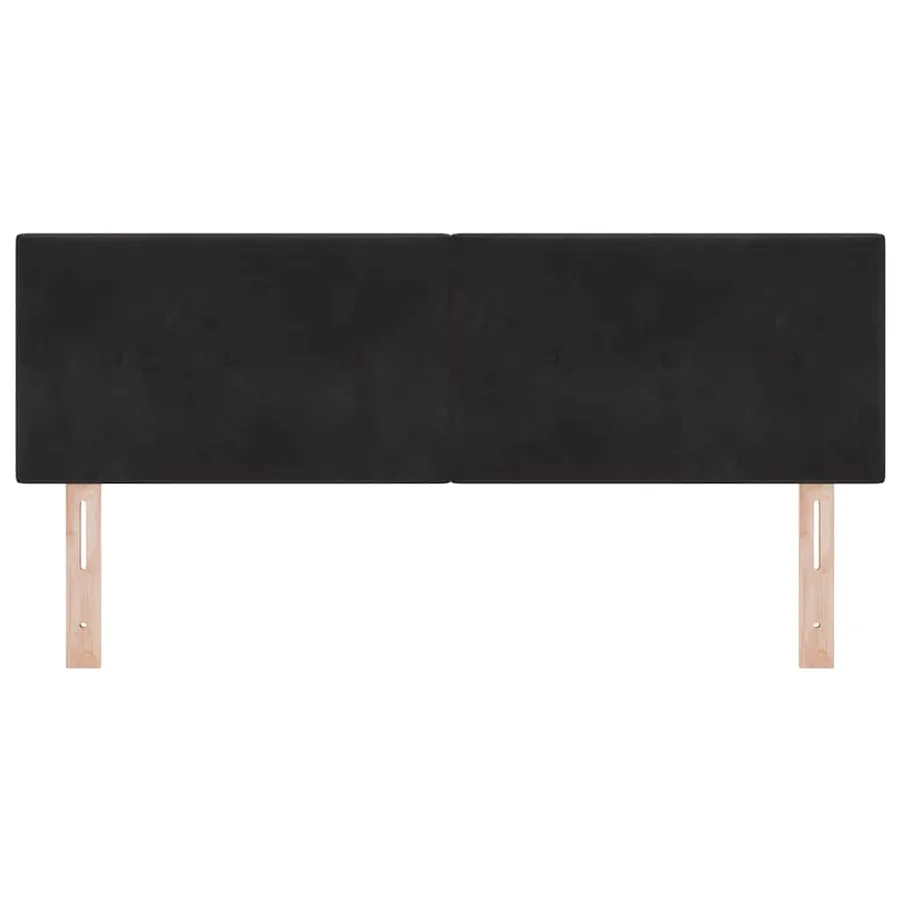 Tête de lit LED avec bandes LED Noir 144 cm Velours - 5