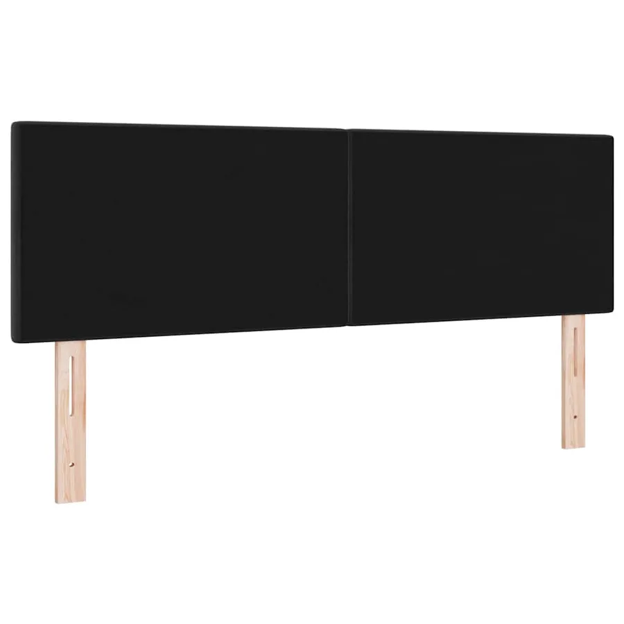 Tête de lit LED avec bandes LED Noir 144 cm Velours - 7