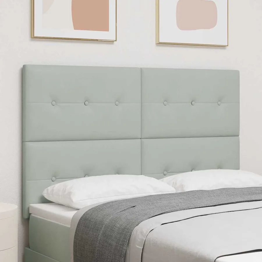 Tête de lit Gris clair 144 cm Velours