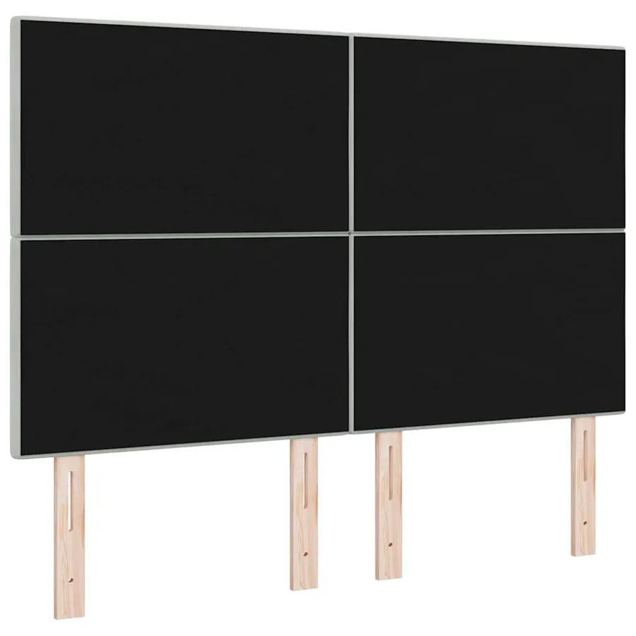Tête de lit Gris clair 144 cm Velours - 6