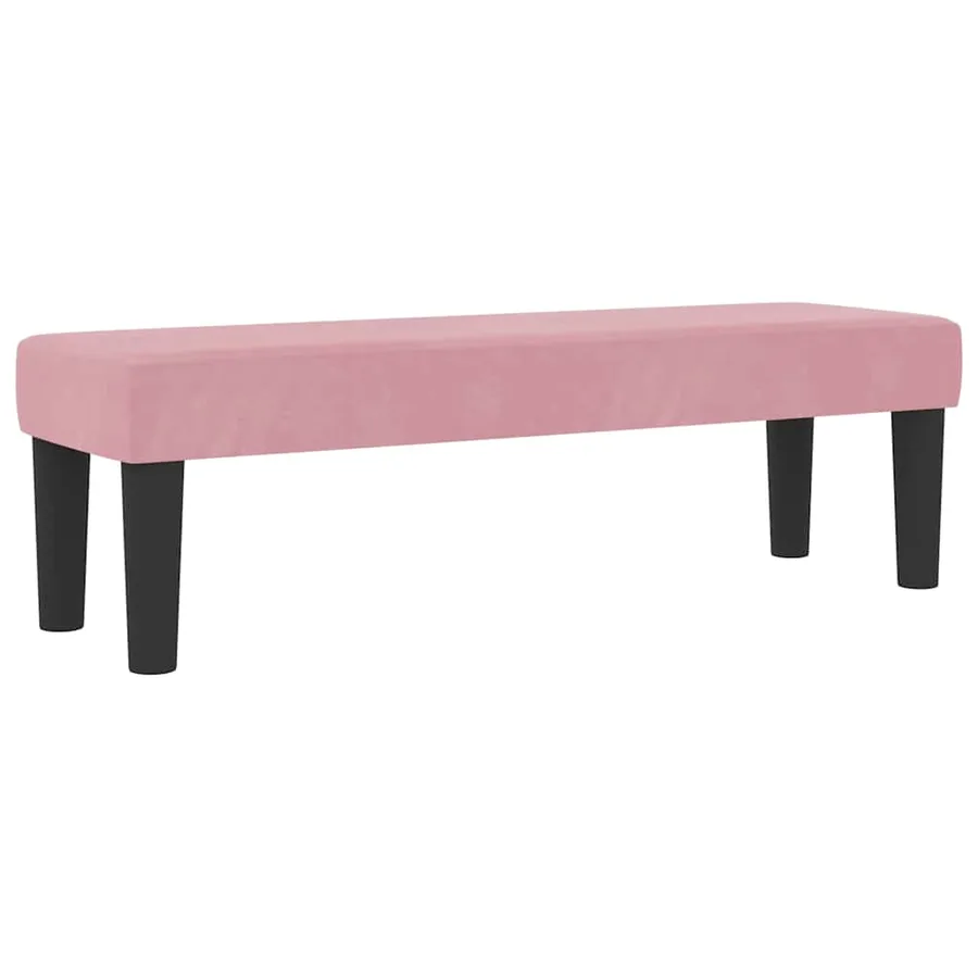 Lit à ressorts avec tête de lit Rose 200 x 180 cm Velours - 5