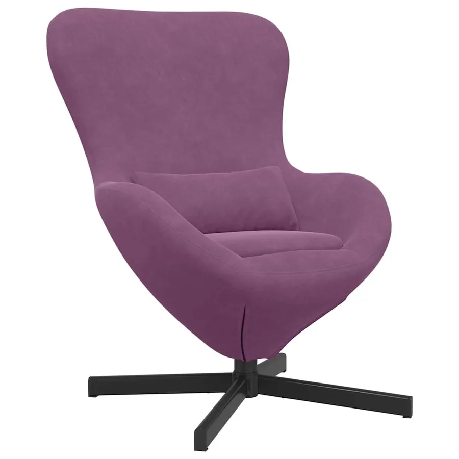 Fauteuil œuf Pourpre 63 x 73 x 90 cm Velours - 2