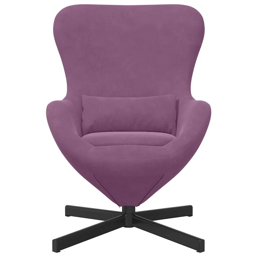 Fauteuil œuf Pourpre 63 x 73 x 90 cm Velours - 4