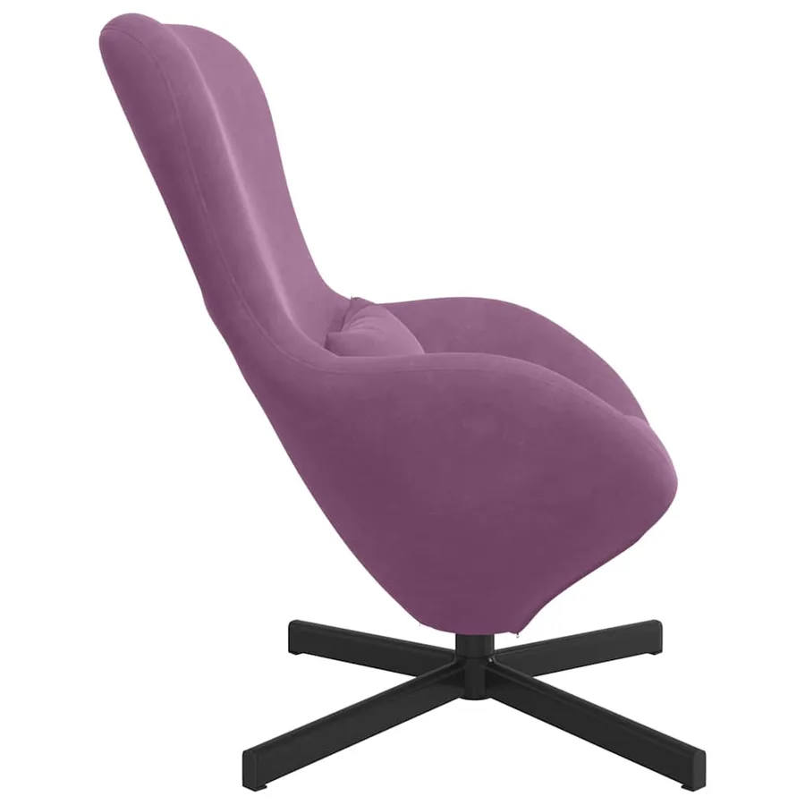 Fauteuil œuf Pourpre 63 x 73 x 90 cm Velours - 5
