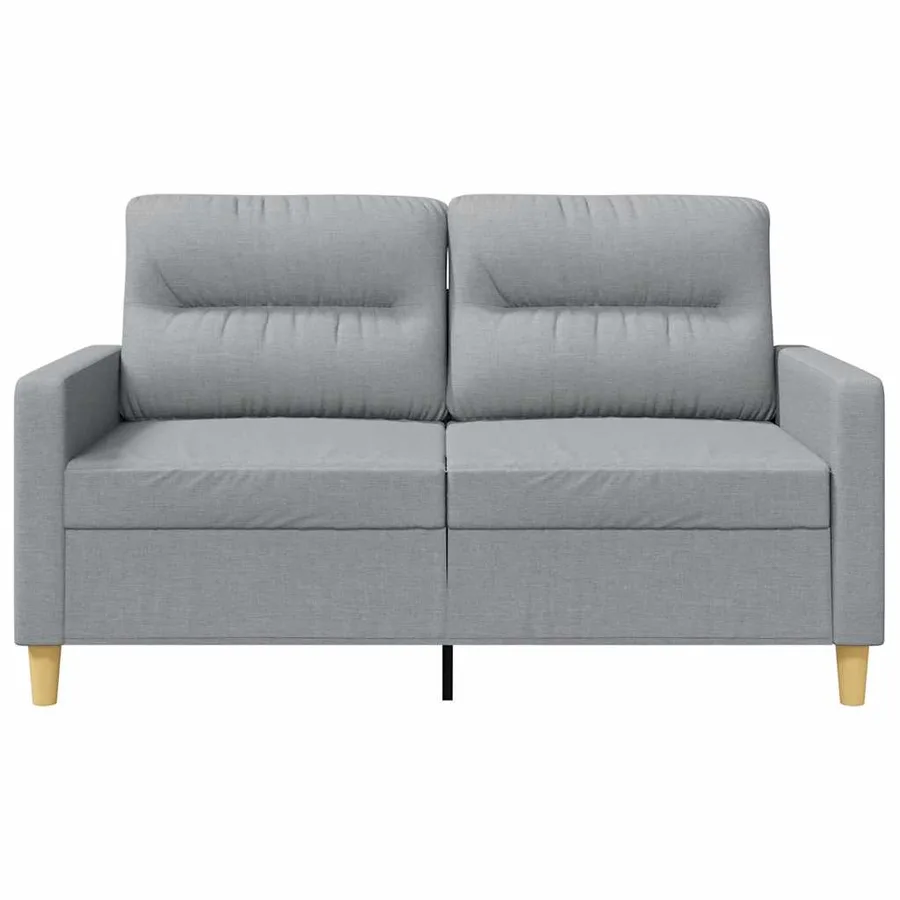 Canapé à 2 places Gris clair 120 cm Tissu - 4