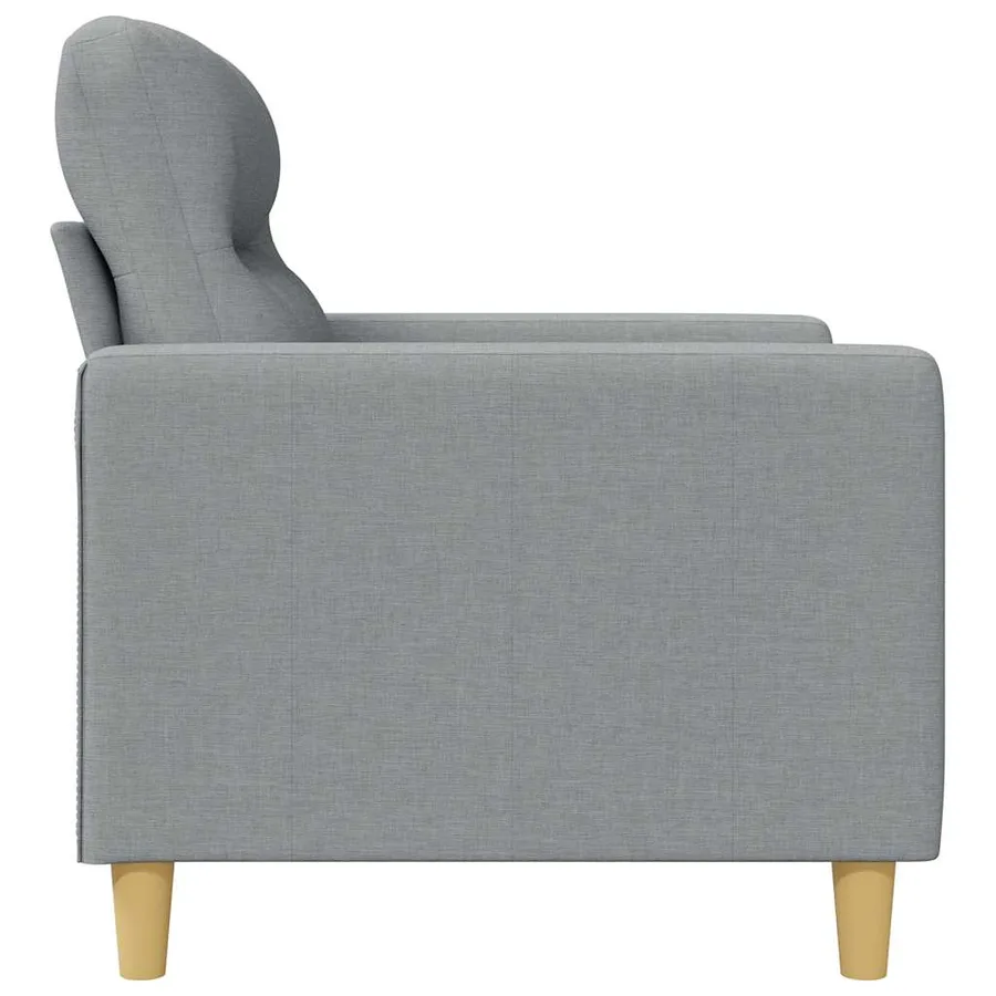 Canapé à 2 places Gris clair 120 cm Tissu - 5