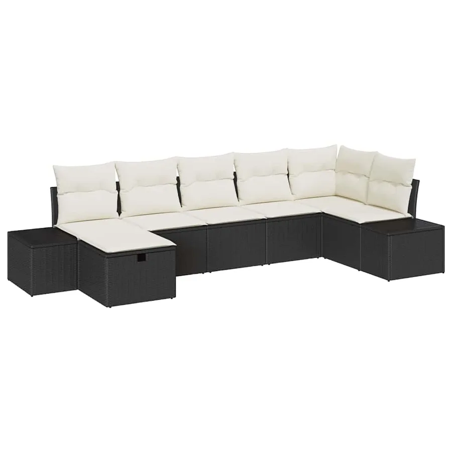 Ensemble de Canapés avec coussin 8 pcs polyrotin - 2
