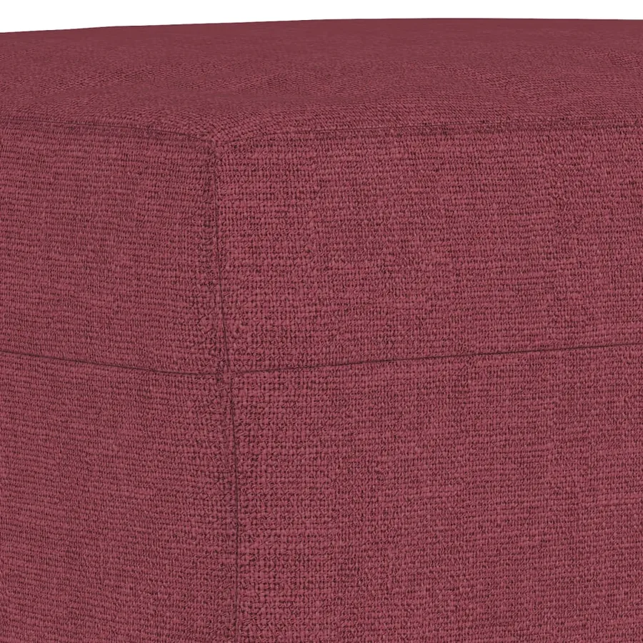 Ensemble de canapés 3 pcs avec coussins Rouge bordeaux Tissu - 7