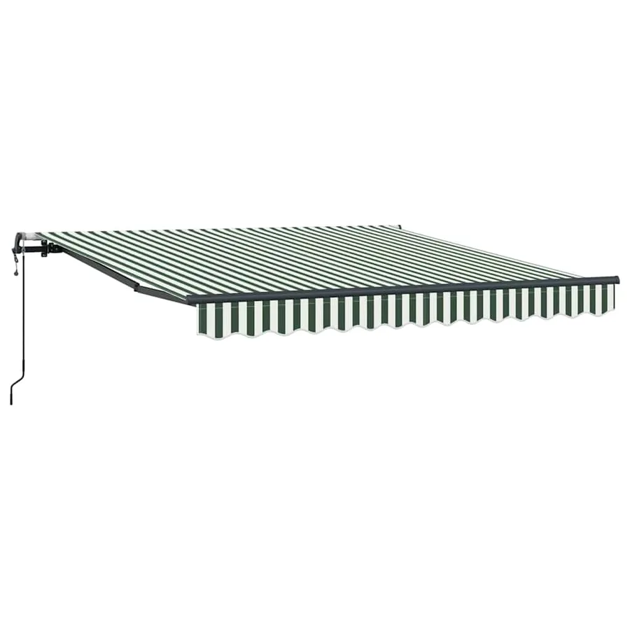 Auvent rétractable Vert et blanc 350 x 250 cm - 2