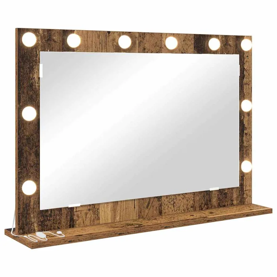Miroir de vanité Rectangulaire Bois ancien 80 x 55 x 18 cm - 2