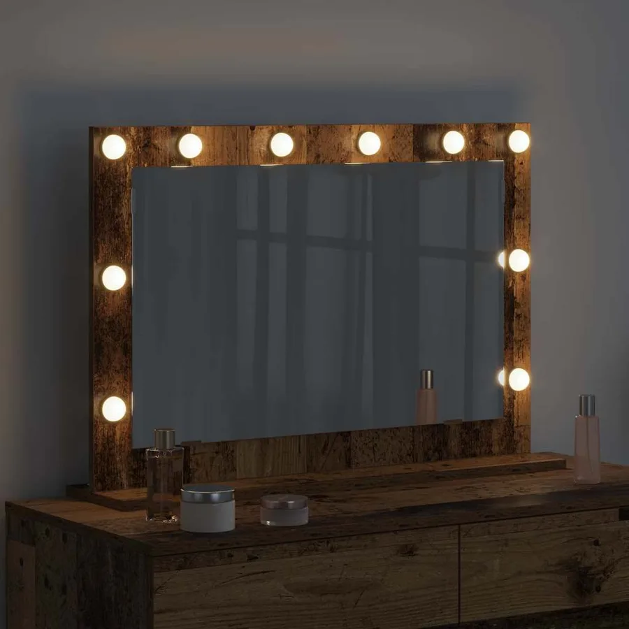 Miroir de vanité Rectangulaire Bois ancien 80 x 55 x 18 cm - 3