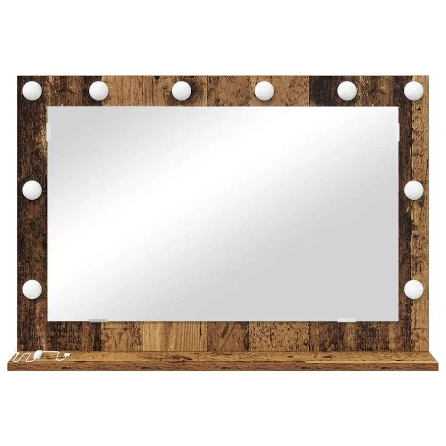 Miroir de vanité Rectangulaire Bois ancien 80 x 55 x 18 cm - 4