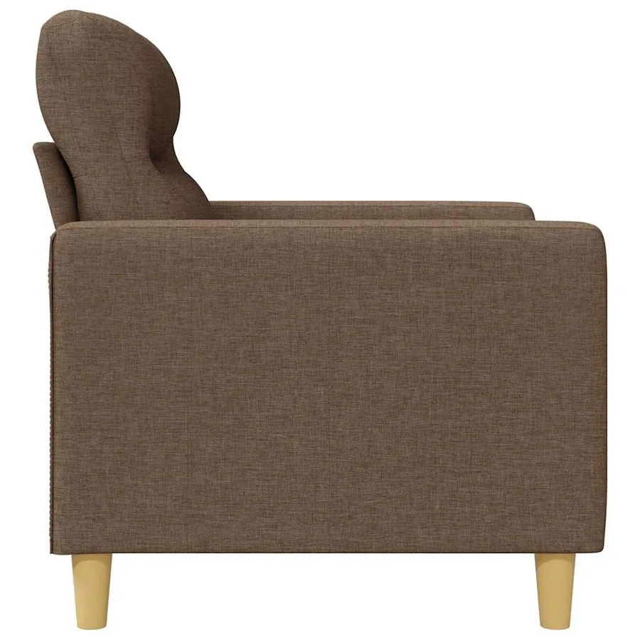 Canapé à 2 places Marron 140 cm Tissu - 5