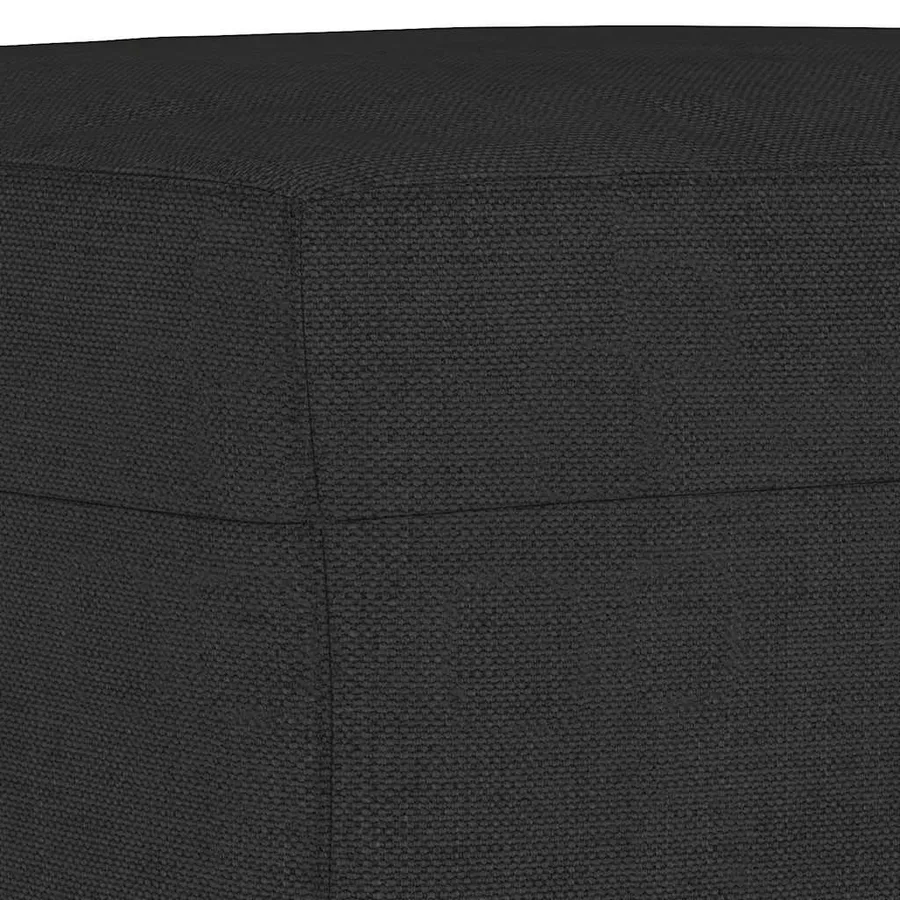 Ensemble de canapés 3 pcs avec coussins Noir Tissu - 6