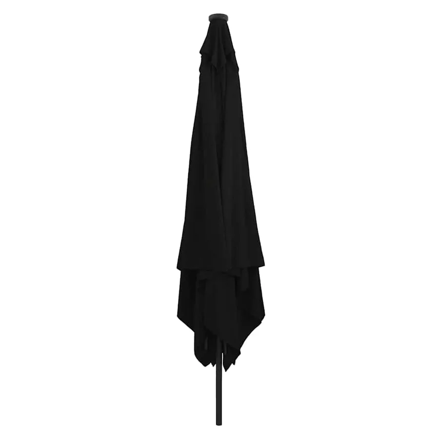 Parasol de jardin Noir 295 x 295 x 245 cm Polyester et Acier - 2