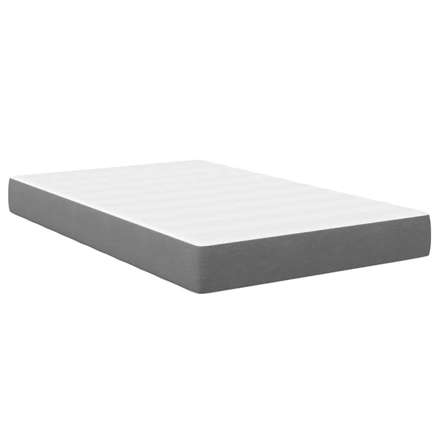 Matelas de Lit avec matelas Gris clair 120 x 200 cm tissu - 2