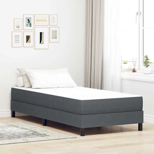Matelas de Lit avec matelas Gris 80 x 200 cm tissu