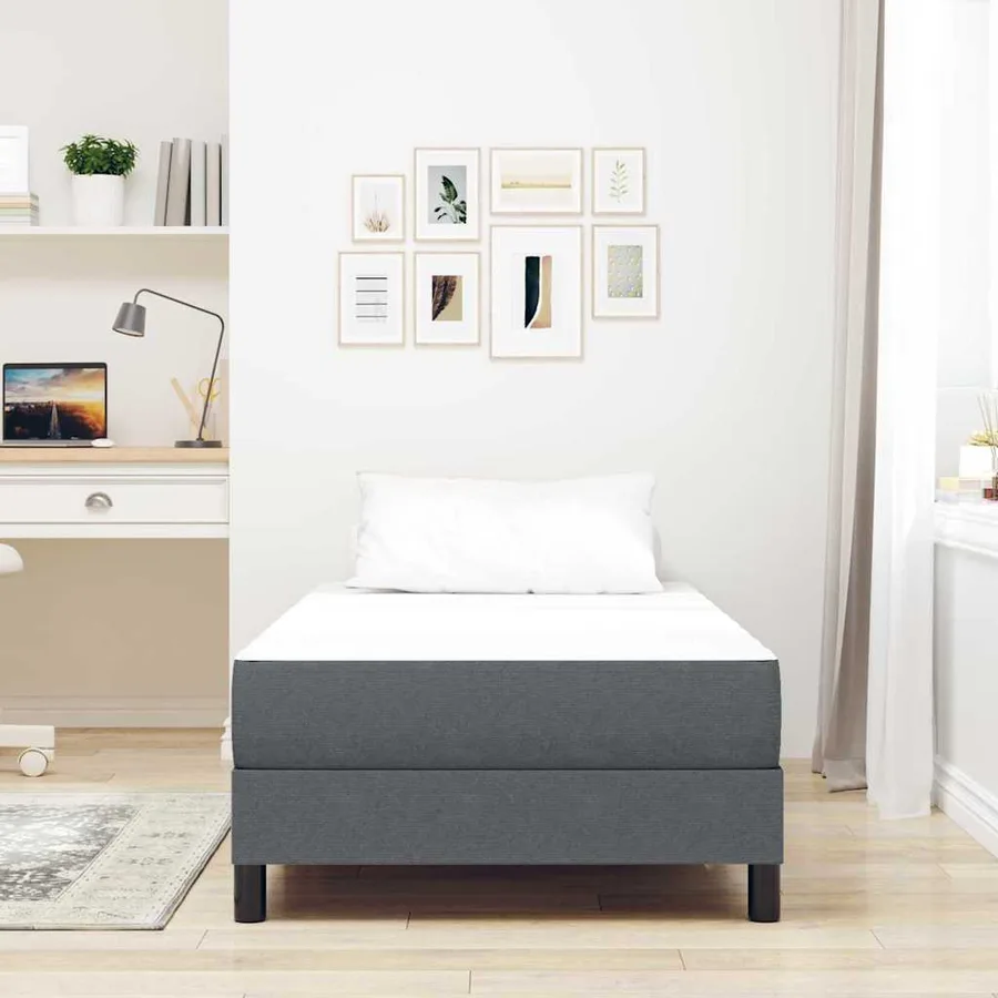 Matelas de Lit avec matelas Gris 80 x 200 cm tissu - 3