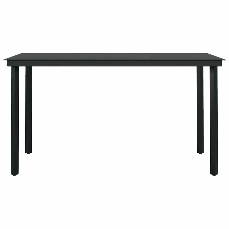 Ensemble à manger jardin coussins 5 pcs gris poly rotin verre - 7