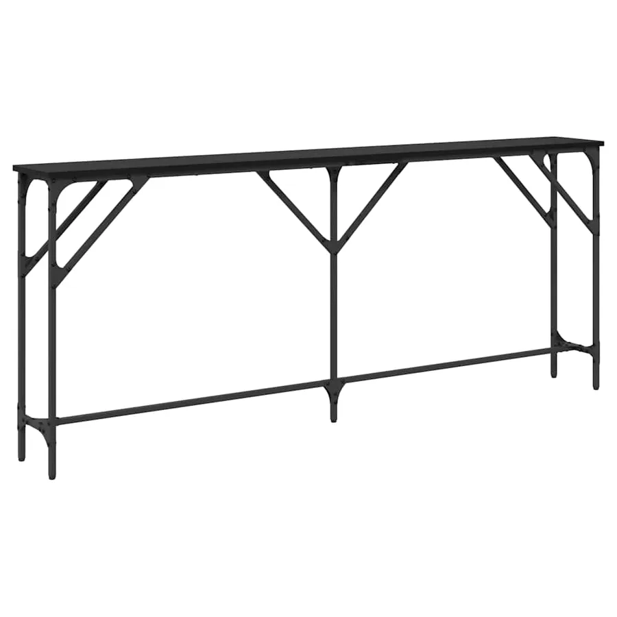 Table console Chêne noir 180 x 23 x 75 cm - 2