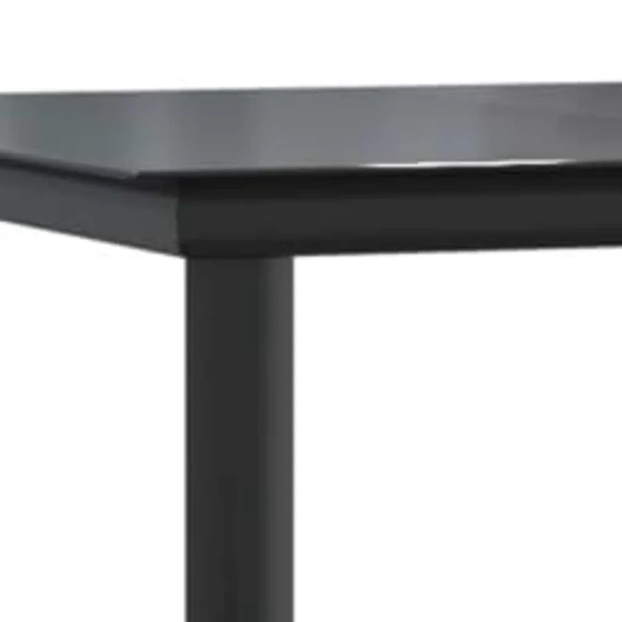 Ensemble à manger de jardin et coussins 5 pcs noir rotin verre - 9