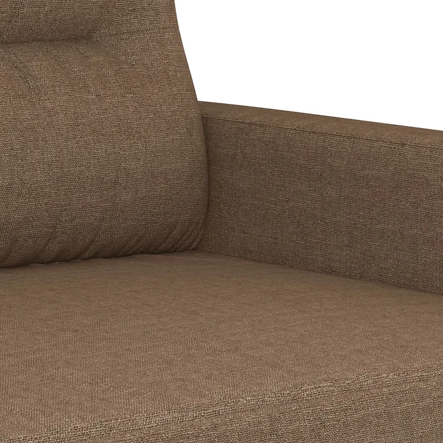 Ensemble de canapés 4 pcs avec coussins marron tissu - 7