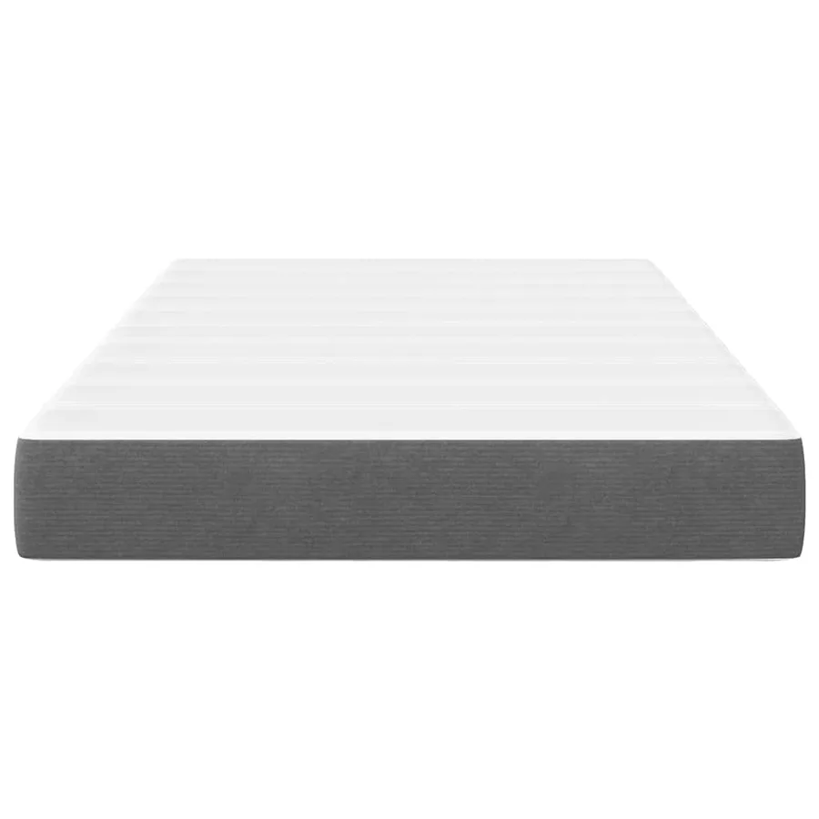 Matelas de Lit avec matelas Gris clair 120 x 190 cm tissu - 6