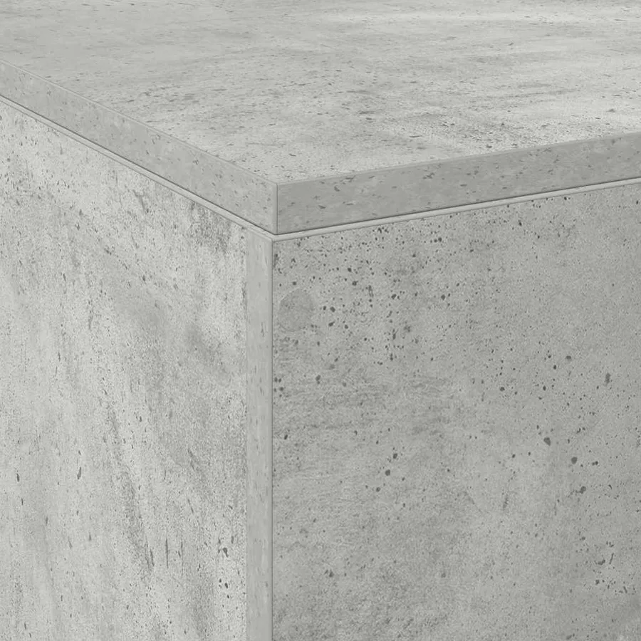 Cadre de lit avec rangement Gris béton 140 x 190 cm - 12