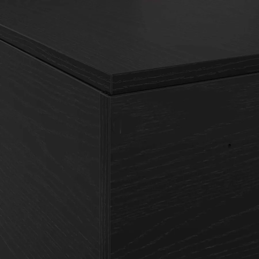 Cadre de lit avec rangement Chêne noir 140 x 190 cm - 12