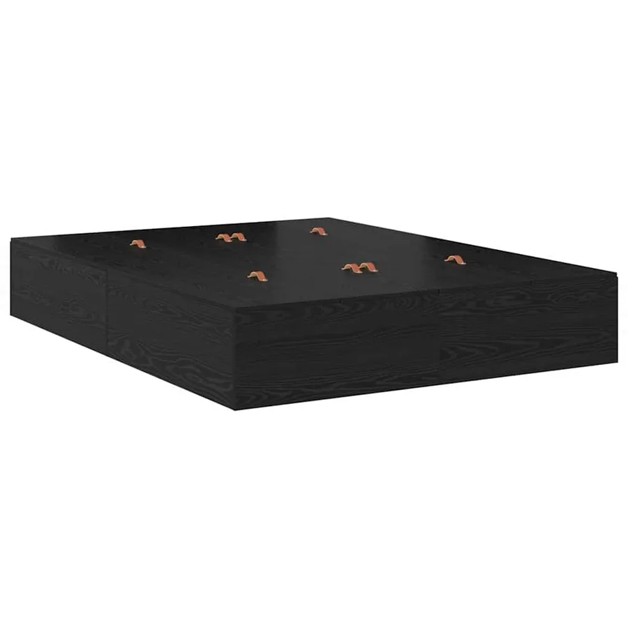 Cadre de lit avec rangement Chêne noir 140 x 190 cm - 5