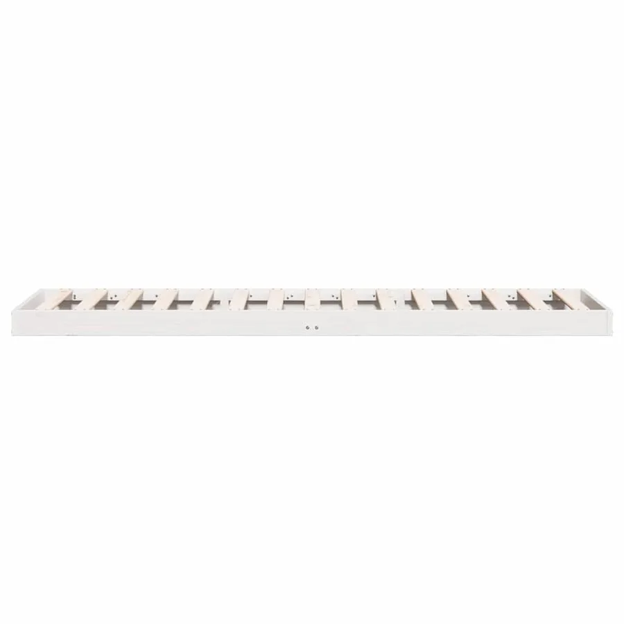 Cadre de lit surélevé Blanc 80 x 220 cm Pin massif - 6