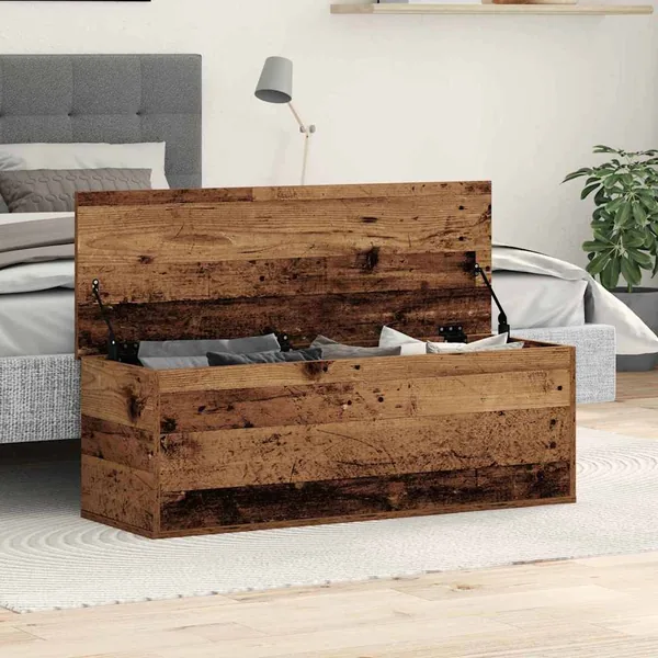 Boîte de Rangement avec stockage Bois Ancien 102 x 35 x 35 cm