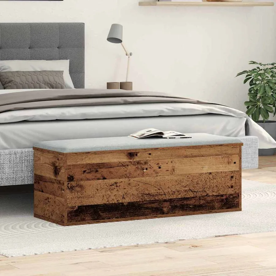 Boîte de Rangement avec stockage Bois Ancien 102 x 35 x 35 cm - 4