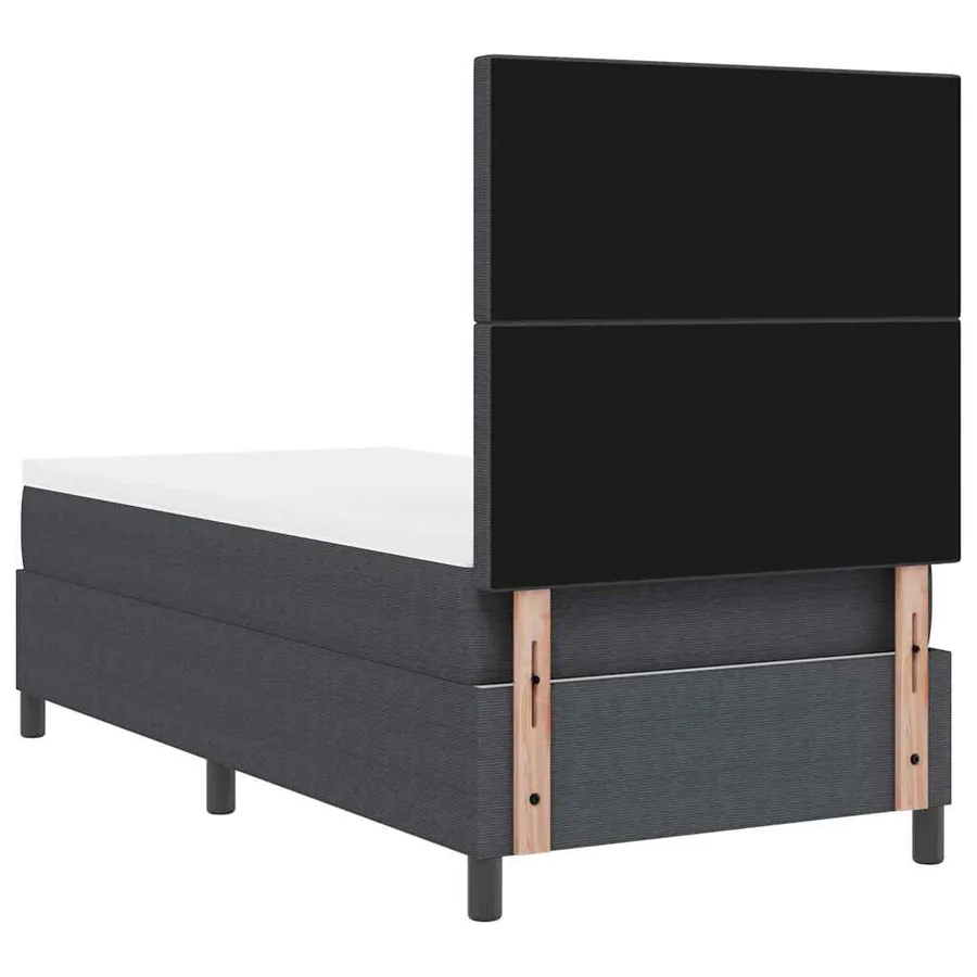 Lit à ressort LED Gris foncé et blanc 80 x 200 cm - 8