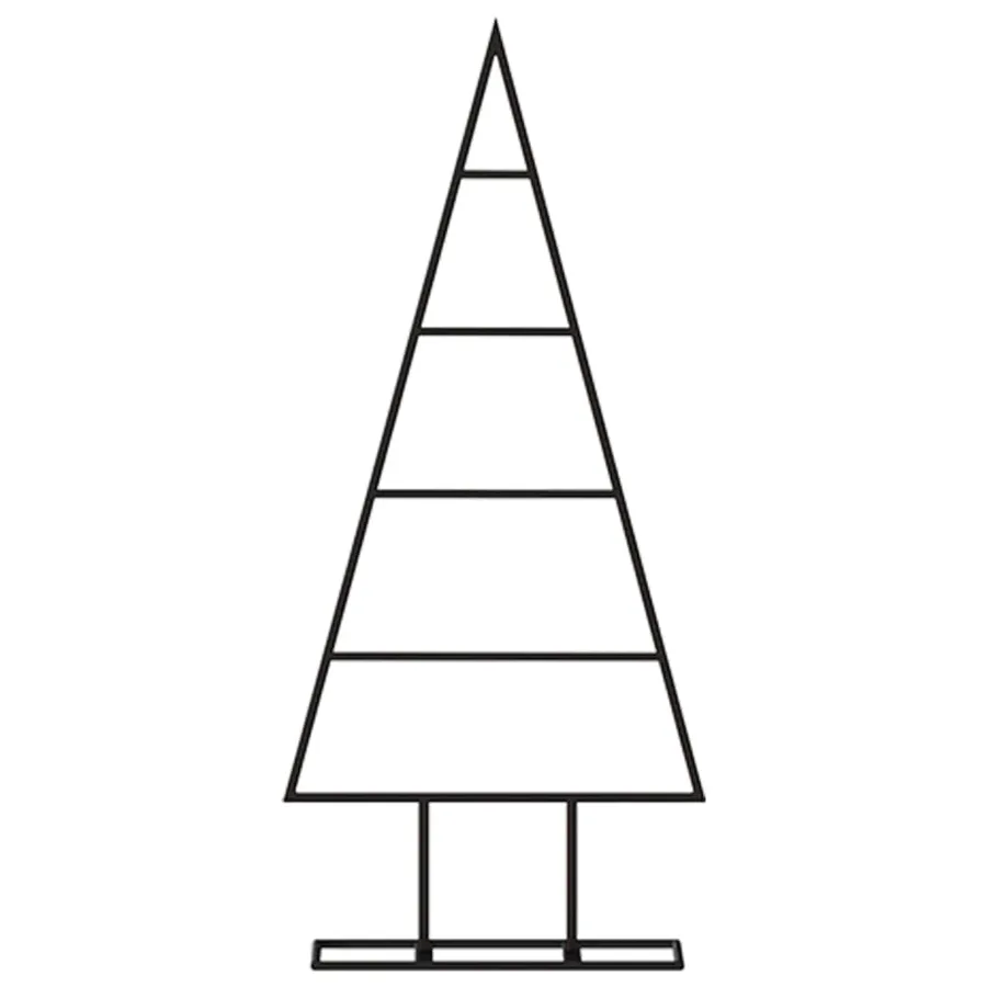 Arbre de Noël en métal pour décoration noir 60 cm - 3