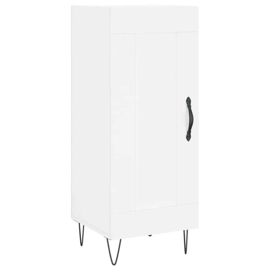 Buffet haut Blanc 34,5x34x180 cm Bois d'ingénierie - 7