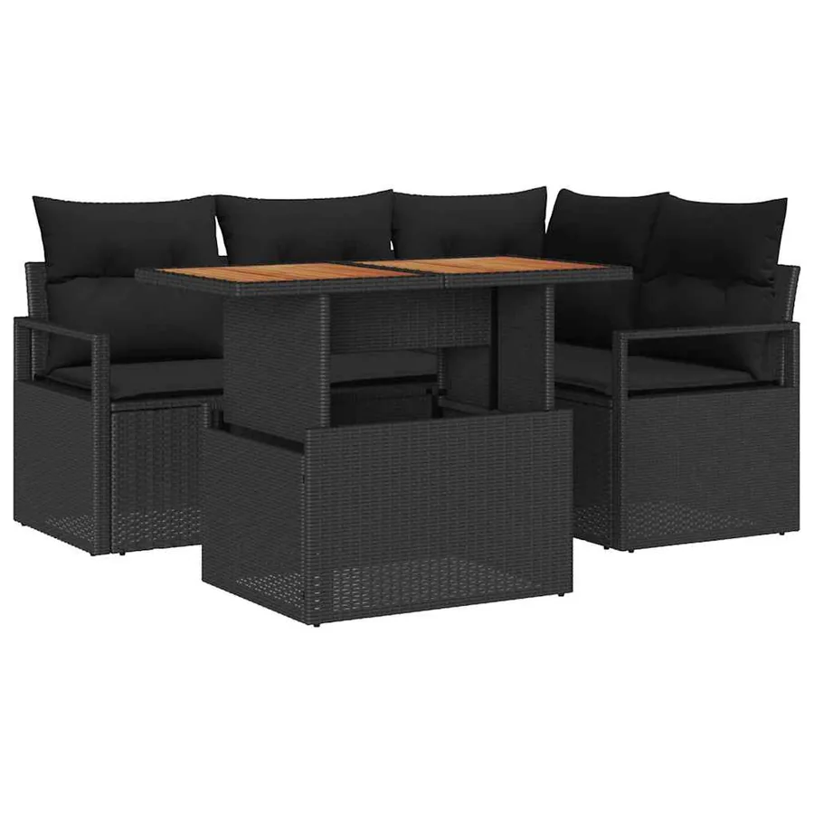 Ensemble de canapé de jardin 5 pc 4-Nombre de places - 2